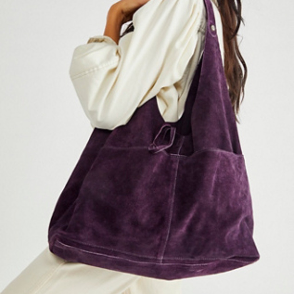 Free People purple suede tote